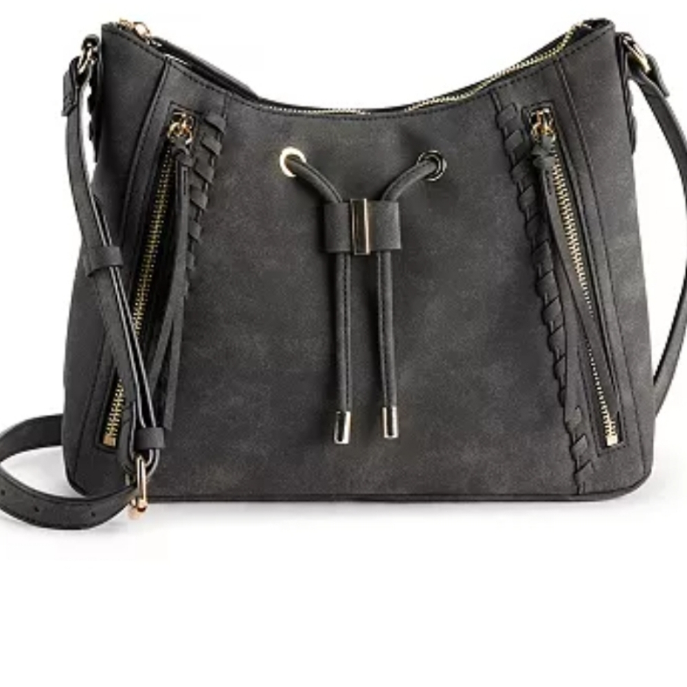 Green suede Rosetti crossbody